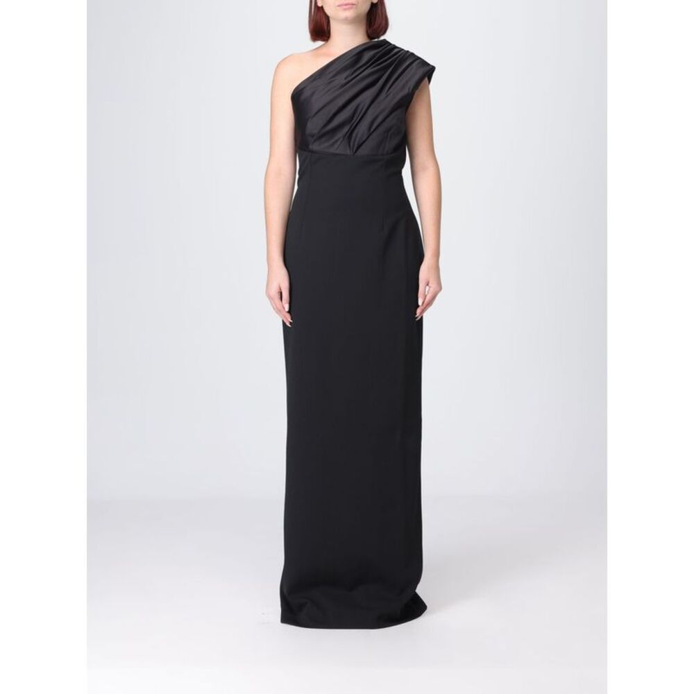 Solace London Women Solace London One-Shoulder Satin Long Gown With Back Slit